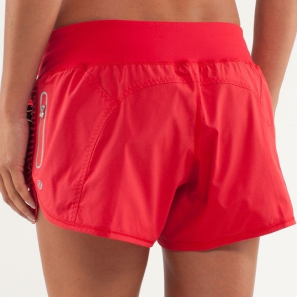 Lululemon Run: Bright At Night Shorts | Currant | Size 8 | Reflective | 4” Insea - Picture 2 of 7